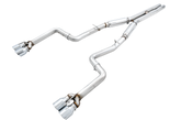 AWE Track Edition Exhaust for 17+ Challenger 5.7 - Chrome Silver Quad Tips - Primary